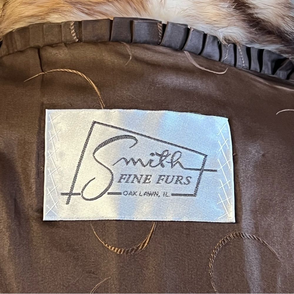 Natural Full Skin Fitch Fur Coat Size M Genuine Fur Womens by Smith Furriers - Picture 8 of 11